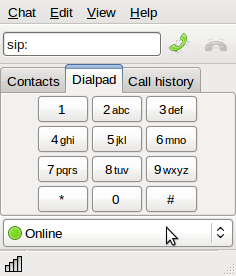 Ekiga with no Call Panel Ekiga with no Call Panel