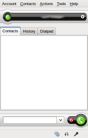QuteCom Main Window QuteCom Main Window